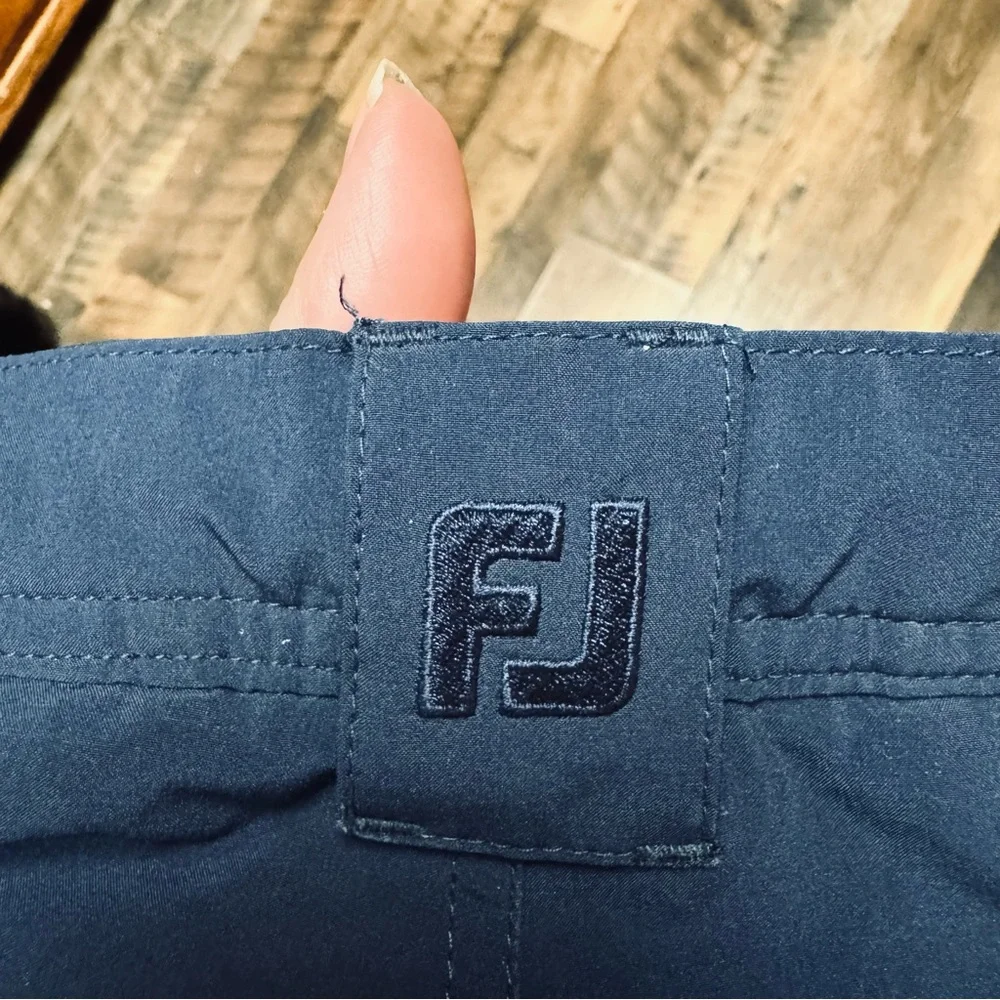 Men's FJ Golf Flat Front Navy Shorts - Clean Classic Style - Picture 5 of 6